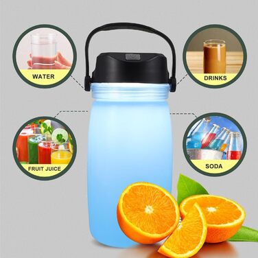 Сонячний чайник Supvox USB для кемпінгу з сонячною зарядкою, легкий, багатофункціональний як чайник і нічник, портативний для пригод на свіжому повітрі, синій, для кемпінгу та походів