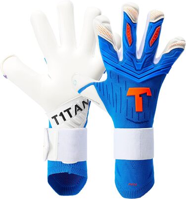 Воротарські рукавички T1TAN Alien 2.0 для дорослих, унісекс, професійна рукоятка 4 мм - різні розміри та кольори Alien Gravity Blue 2.0 10