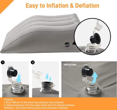 Надувні клиноподібні подушки, подушки для підняття ніг, підставки для ніг - клиноподібні опорні подушки для ніг, що покращують комфорт та сон