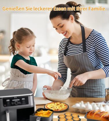 Аксесуари для фритюрниці, 12 шт. Аксесуари для фритюрниці Dual 2024 для фритюрниці Ninja Air Fryer AF500EU, AF400EU, AF300EU, Innsky, Princess, Emerio Аксесуари для решіток аерофритюрниці та пляшки з розпилювачем олії 9.5-10.4 л