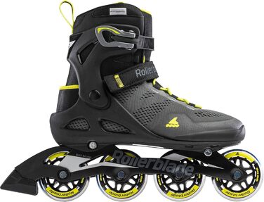 Чоловічі роликові ковзани для фітнесу Macroblade 80, чорні та лаймові Performance Inline Skates 9 BLACK/LIME