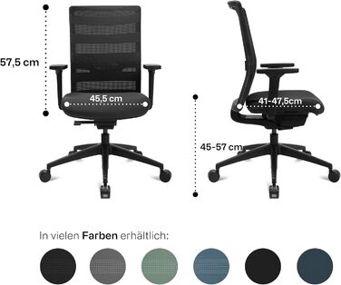 Офісне крісло SITNESS AirWork Технологія 3D Sitness Motion Чорний, базовий