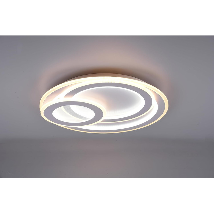 Стеля LED-світильник Trio Leuchten Mita 629210331, матовий білий метал, акрил, 74 Вт, з пультом, димером та зміною кольорів, діаметр 51 см
