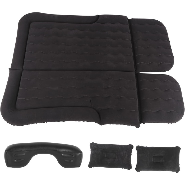 Надувний матрац AYNEFY для автомобілів позашляховиків, портативний надувний матрац, товстіший надувний матрац для заднього сидіння автомобіля (чорний)