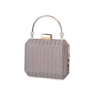 Елегантна вечірня сумочка блискуча сумка-клатч на ланцюжку для весілля, випускного або коктейльної вечірки, жіноча коричнева