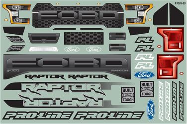 Кузов для 1/10 Ford F-150 Raptor 2017 року (Прозорий), колісна база 313 мм (12.3 дюйми) для Crwlrs