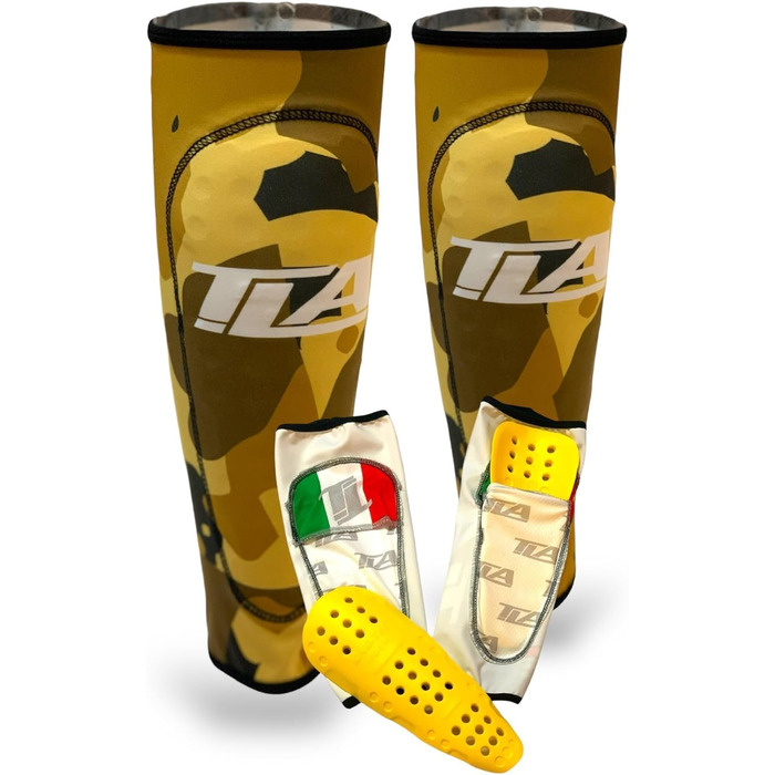 Захисні щитки для гомілок TLA Stop Shot Enduro MTB - Захисні щитки для гомілок MTB, сертифіковані SAS-Tec CE - Аксесуари та захист ніг та гомілок для даунхілу BMX, камуфляж / пісок