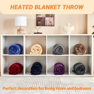 Електрична ковдра з автоматичним вимкненням, 130x180 см, 10 налаштувань температури, таймер автоматичного вимкнення до 8 годин, захист від перегріву, можна прати в пральній машині, підходить для холодних ночей, темно-сіра, 130 x 180 см