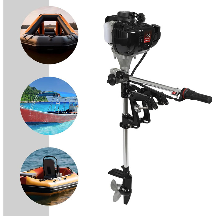 Підвісний бензиновий двигун, 4-тактний 5,5 к.с. Потужний підвісний човновий мотор Електричний підвісний мотор, підвісний мотор Мотор для електрочовна Підвісний мотор