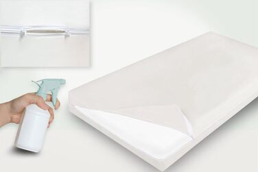 Наматрацник (90x200x20 см), що протирається, сумісний з дезінфікуючими засобами, наволочка, нетримання сечі, захисний чохол для матраца, догляд, нетримання сечі, захисна підкладка (90x200)