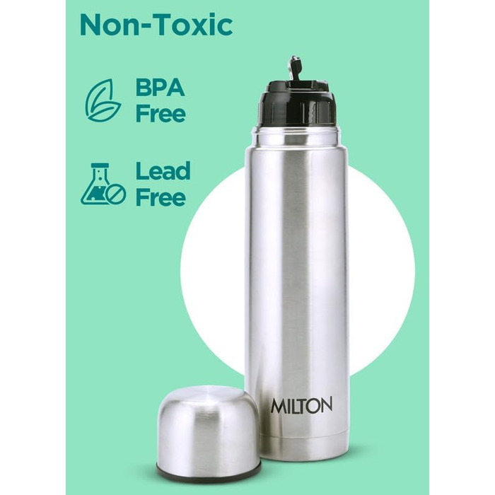 Термопляшка MILTON Thermosteel Flip Lid 1000, 1 л, сріблястий