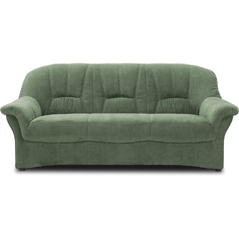 Колекція DOMO. Диван Bahia FK, 3-місний диван з пружинною оббивкою, диван з пружинною оббивкою в класичному дизайні, 3-місний, м&39які меблі 200 x 57 x 91 см (Ш x Г x В), зелений Зелений 3-місний