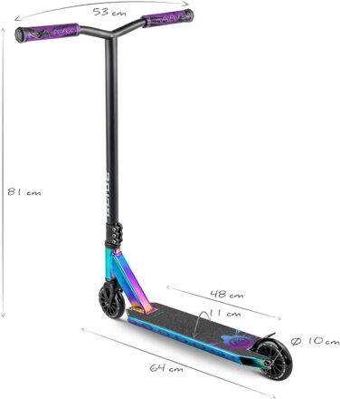 Самокат Movino Stunt Scooter Самокат для трюків Kickscooter Професійний самокат для фрістайлу Trick Scooter Самокат ABEC 9 шарикоп