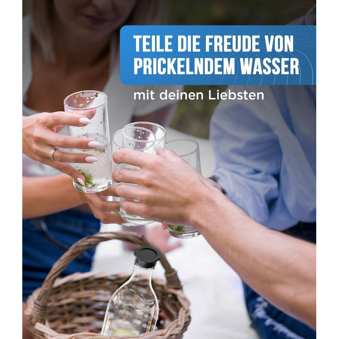 Скляна пляшка преміум-класу для Sodastream Crystal 2.0-0.8 л пляшка для заміни скляних пляшок Посудомийна машина безпечна для виробника газованої води Streaming Soda Maker (2)