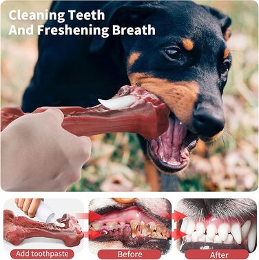 Для великих порід, Aggressive Chewing, Tough Dental Toys для чищення зубів домашніх тварин, Інтерактивні іграшки для собак з натурального каучуку, проти