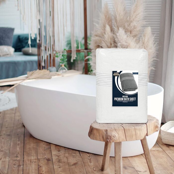 Великий банний рушник з вішалкою - 100 гребінчаста бавовна кільцевого прядіння, дуже поглинаючі великі банні рушники 90 х 180 см,