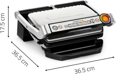 Електрогриль Moulinex Optigrill GI712D для приміщень 6 автоматичних програм, індикатор готовності, антипригарне покриття, для м'яса, риби та овочів