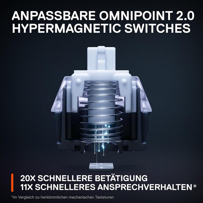 Гіпермагнітна ігрова клавіатура SteelSeries Apex Pro TKL - Найшвидша клавіатура - Налаштовувана чутливість - OLED-екран - PBT-клав