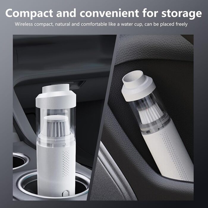 Акумулятор для ручного пилососа KEVIAN, ручний пилосос 12000Pa акумуляторний з швидкою зарядкою USB-C, автомобільний пилосос 2 в 1