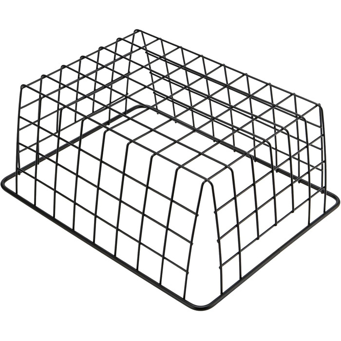 Набір кошиків для зберігання KEILEOHO з 4 предметів, 28 x 22 x 12 см, металевий кошик, дротяний кошик для зберігання, кошик для ванної кімнати, метал, відкритий дротяний дизайн, маленький чорний металевий кошик, для офісів, кухонь, ванних кімнат