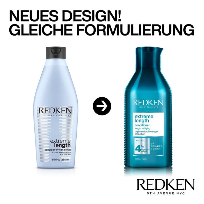 Кондиціонер Redken Extreme Length з біотином, проти ламкості, 300 мл