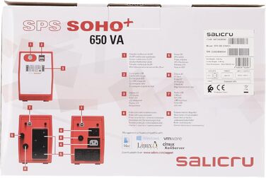 ДБЖ SALICRU SPS 1200 SOHO (лінійний інтерактивний ДБЖ 500 ВА - 2200 ВА з подвійним зарядним пристроєм USB) (650 ВА)