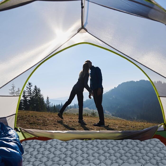 Ультралегкий килимок для сну для кемпінгу - Легкий килимок для сну для походів - Надувний та компактний повітряний матрац