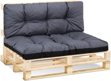 Набір подушок для піддонів Amazinggirl Pallet Cushion Outdoor, що миються 40x120 см 80x120 см - Pallet Seat Cushion Euro Pallet Seat Cushion Cushion Cushion Graphite