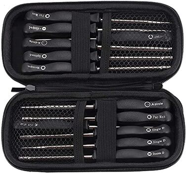 Набір інструментів для налаштування карбюратора (12 шт.) / Викрутки для тюнінгу 2-тактних двигунів (з шліцами Keil, Pac Man, D, подвійна D) для бензопил та тримерів Poulan, Husqvarna, STIHL, ECHO, металеві