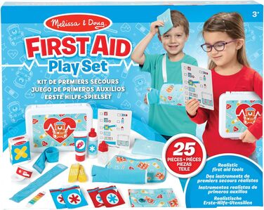 Ігровий набір Melissa & Doug Get Well First Aid Розвиваюча іграшка Рольова іграшка Монтессорі 3 Подарунок для хлопчиків або дівчаток