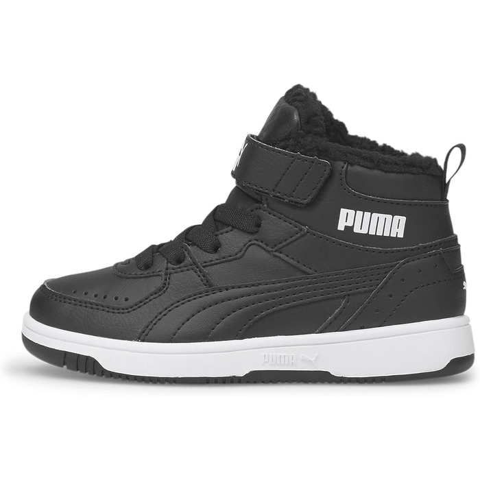 Дитячі кросівки PUMA Rebound Joy FUR Jr Unisex (приталені) 375477 Чорний 28 EU Puma Чорний Puma Білий