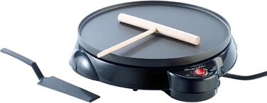 Електрична середня млинниця, 650 Вт, Ø 23 см (електрична сковорода для млинців, акумуляторна млинниця, ідеї для подарунків)