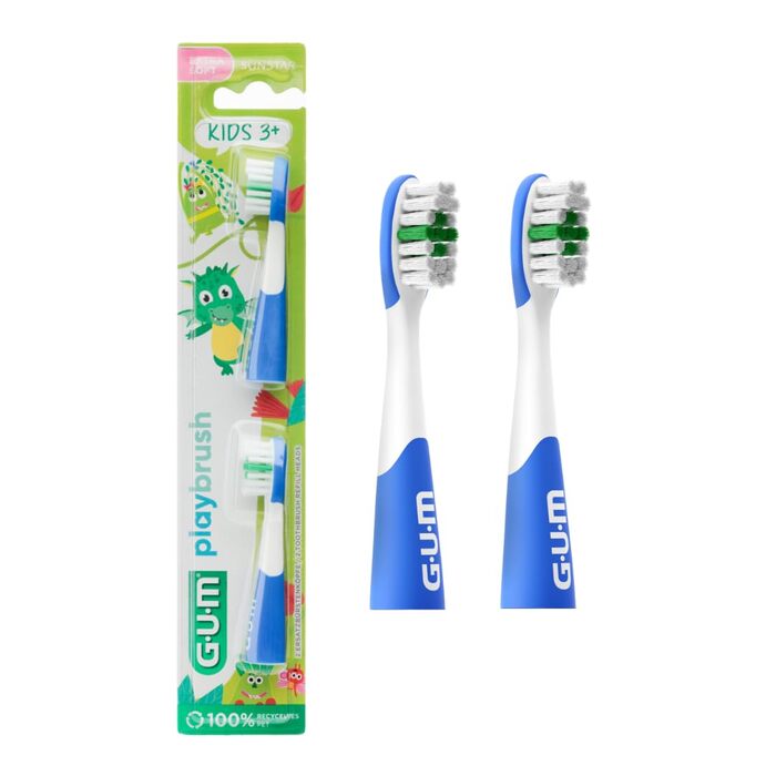 Щітки GUM Playbrush KIDS 3 Original, упаковка з 2 шт. , EXTRA SOFT, Blue Blue