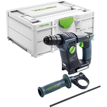 Акумуляторний перфоратор Festool BHC 18-Basic (з додатковою ручкою, обмежувачем глибини), в кейсі