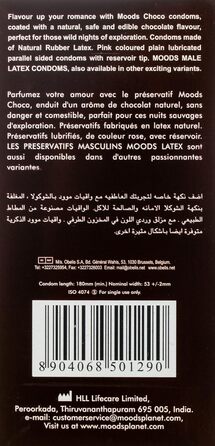 Презервативи MOODS Choco - 12 презервативів зі смаком шоколаду для чудових моментів на двох