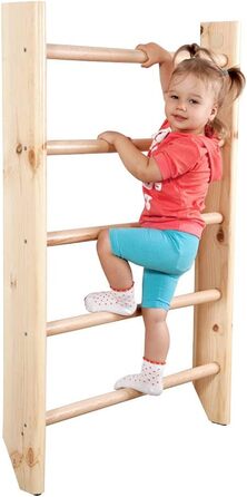 Дерев&39яна скелелазка Крита стінка для скелелазіння для дітей - стінка з 4 сходинками по 220 сходинок та гімнастична стінка для дитячих кімнат, стінка для скелелазіння, дерев&39яна вежа для скелелазіння