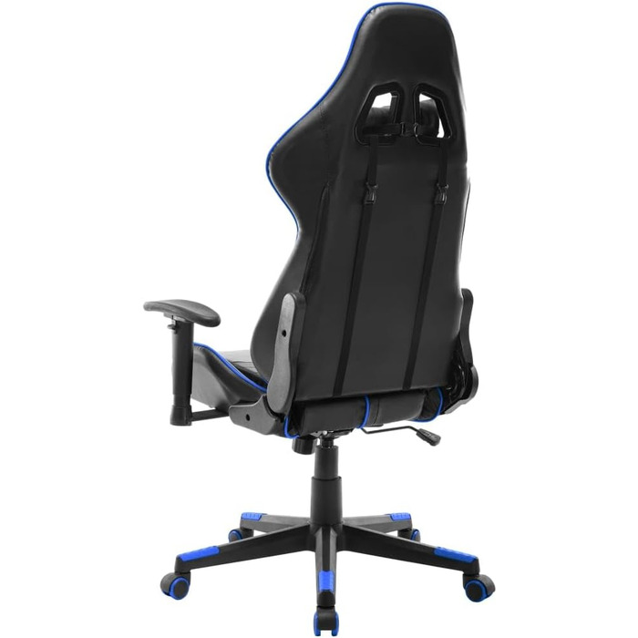 Ігрове крісло чорно-синє зі штучної шкіри