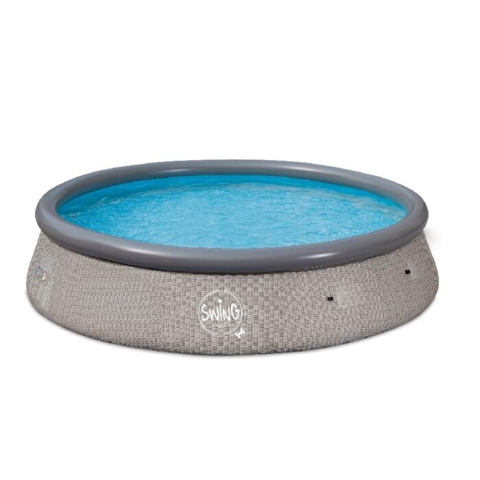 Басейн HAF Swing Quick Up сірого кольору, розміри 366 x 91 см об&39єм води приблизно 6700 літрів Самозбірний та самонесучий басейн Садовий басейн/наземний басейн без фільтруючого насоса