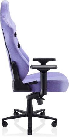 Геймерське крісло з повітропроникної тканини, ергономічне офісне крісло, крісло з поворотом на 160, підлокітники 4D, алюмінієва основа, подушка з піни з ефектом пам&39яті, професійне геймерське крісло (аметистово-бузковий) Тканина аметистово-бузковий