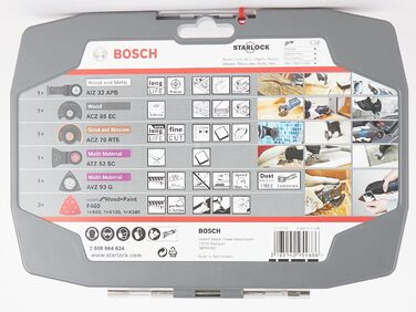 Набір багатофункціональних інструментів Bosch Professional Starlock з 5 предметів (для дерева, металу, мультиматеріалів та абразив