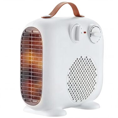 Невеликий електричний вентилятор-обігрівач потужністю 2000 Вт, тихий енергозберігаючий обігрівач для використання в приміщенні, ванній кімнаті, кімнатному обігрівачі