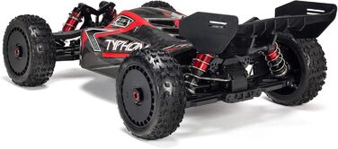 Баггі RTR (Готовий до використання), чорно-червоний, ARA8606V5, 6S V5 1/8 4WD BLX