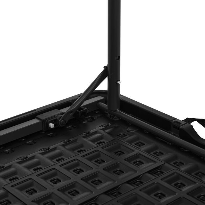 Розкладний стіл Storeo Basics, прямокутний, регульований по висоті в 4 напрямках з ручкою для перенесення, для використання в приміщенні та на вулиці, портативний, легкий, дорожній стіл, для пікніка, кемпінгу, чорний, 121,4 x 60,7 x 86,1 см, 1,2 м, митий 