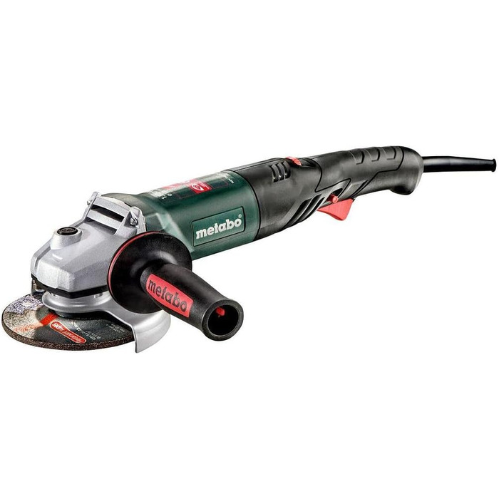 Кутова шліфувальна машина Metabo WEV 1500-125 Quick RT (601243500) у пластиковому корпусі з регулюванням швидкості, швидкозатискна