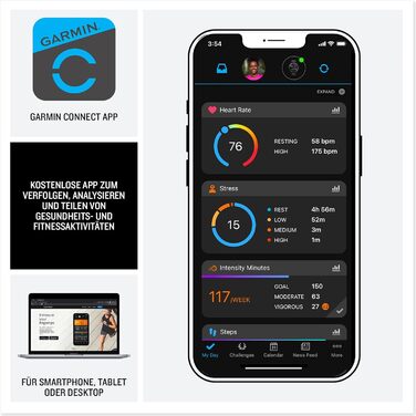 Розумний годинник із 1,2-дюймовим AMOLED-дисплеєм, функціями фітнесу, здоров&39я та музики, чорний/сланцево-сірий, 5 - GPS-