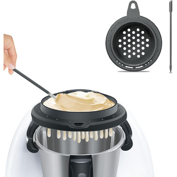 Сито Sptzle Сумісне з аксесуарами Thermomix Tm6, насадка Sptzle для Vorwerk Аксесуари Thermomix з силіконовим скребком, сито Sptzle для кухонного комбайна Швидко підготовлений прес Spaetzle Spaetzle