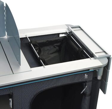 Кемпінговий кухонний ящик для подорожей, складна шафа, вітрозахисна раковина з алюмінію