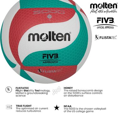 Волейбольний м'яч Molten Flistatec Зелений/Білий/Червоний