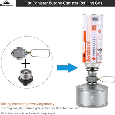 Адаптер для газових балонів Campingmoon Адаптер для заправки газу Адаптер для бутанового гвинтового клапана Адаптер для похідної плити Адаптер для каністри з клапаном Lindal Z-15 Z-11
