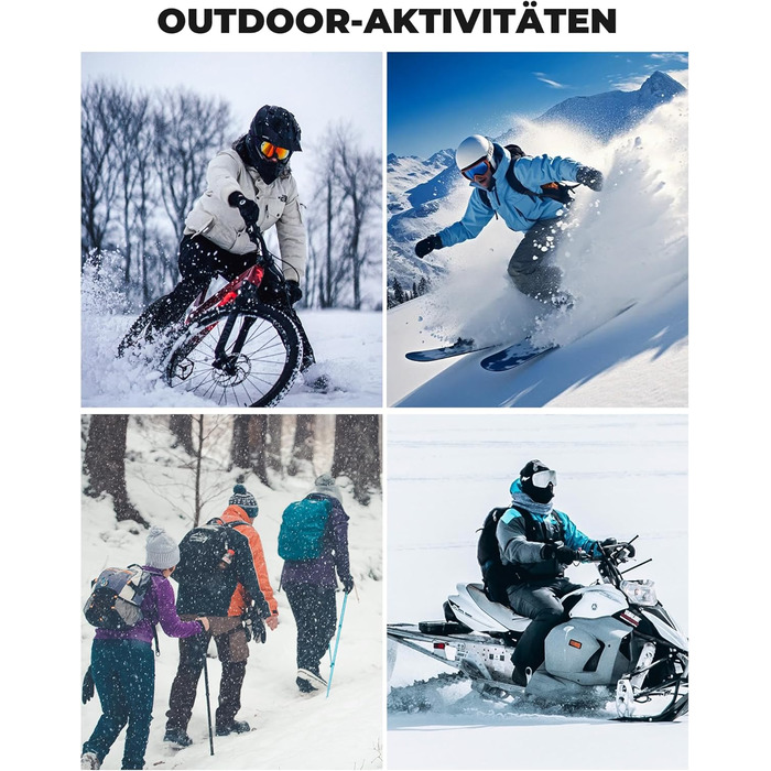 Балаклава ROCKBROS Осінь/Зима Термобалаклава для спорту на свіжому повітрі Велоспорт Лижі Сноубординг Світловідбиваюча Вітрозахисна Пилонепроникна Дихаюча для жінок Чоловіків 2 шт. Один розмір Чорний Чорний